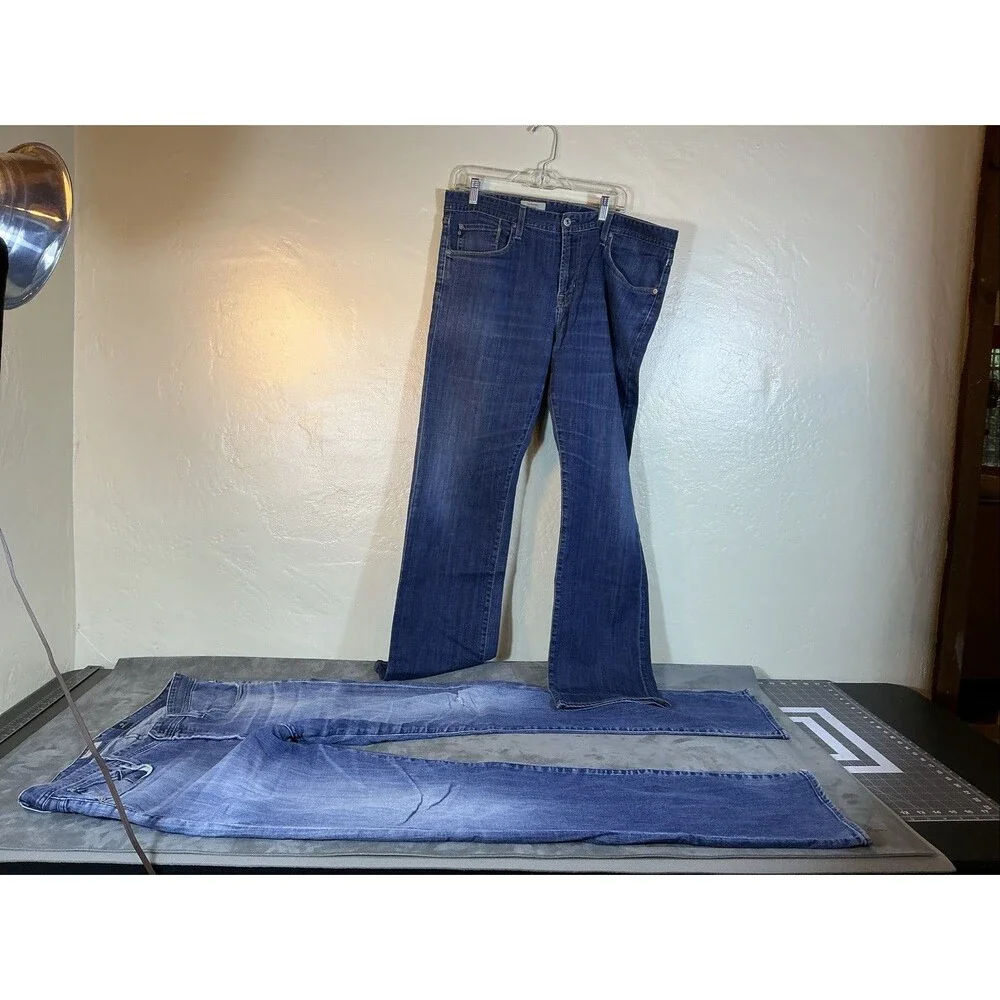 AG Adriano Goldschmied 38x34 Two 2 Pair Of Mens Jeans The Protege Straight Leg